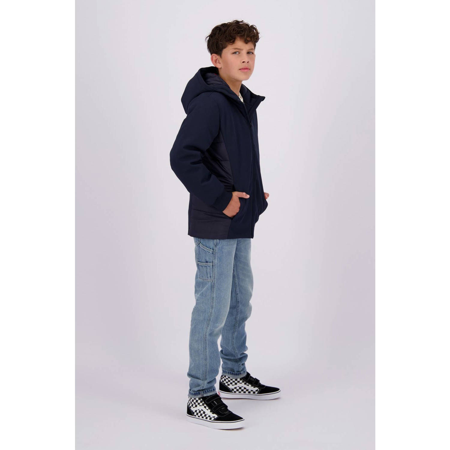 Vingino gewatteerde winterjas Threno donkerblauw