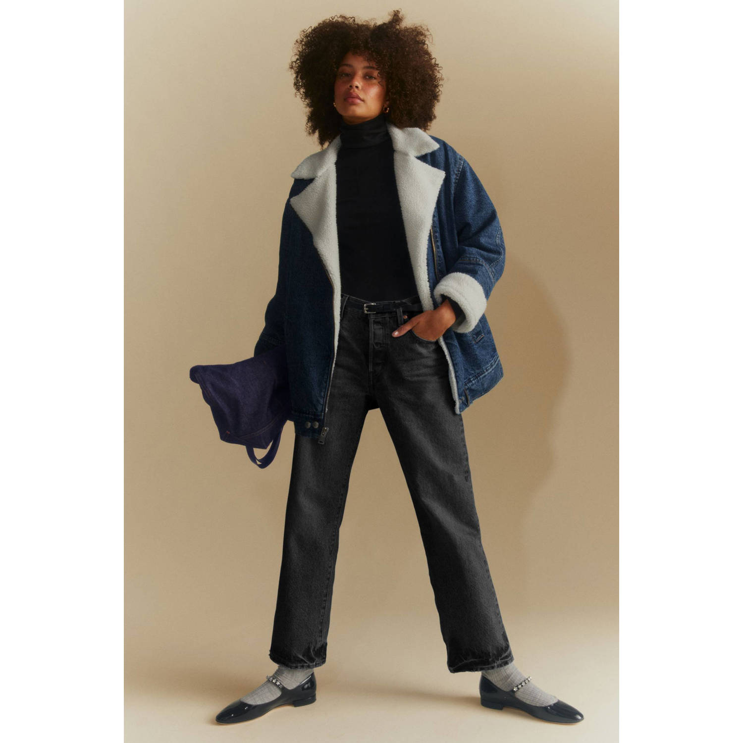 Levi's spijkerjasje medium blue denim