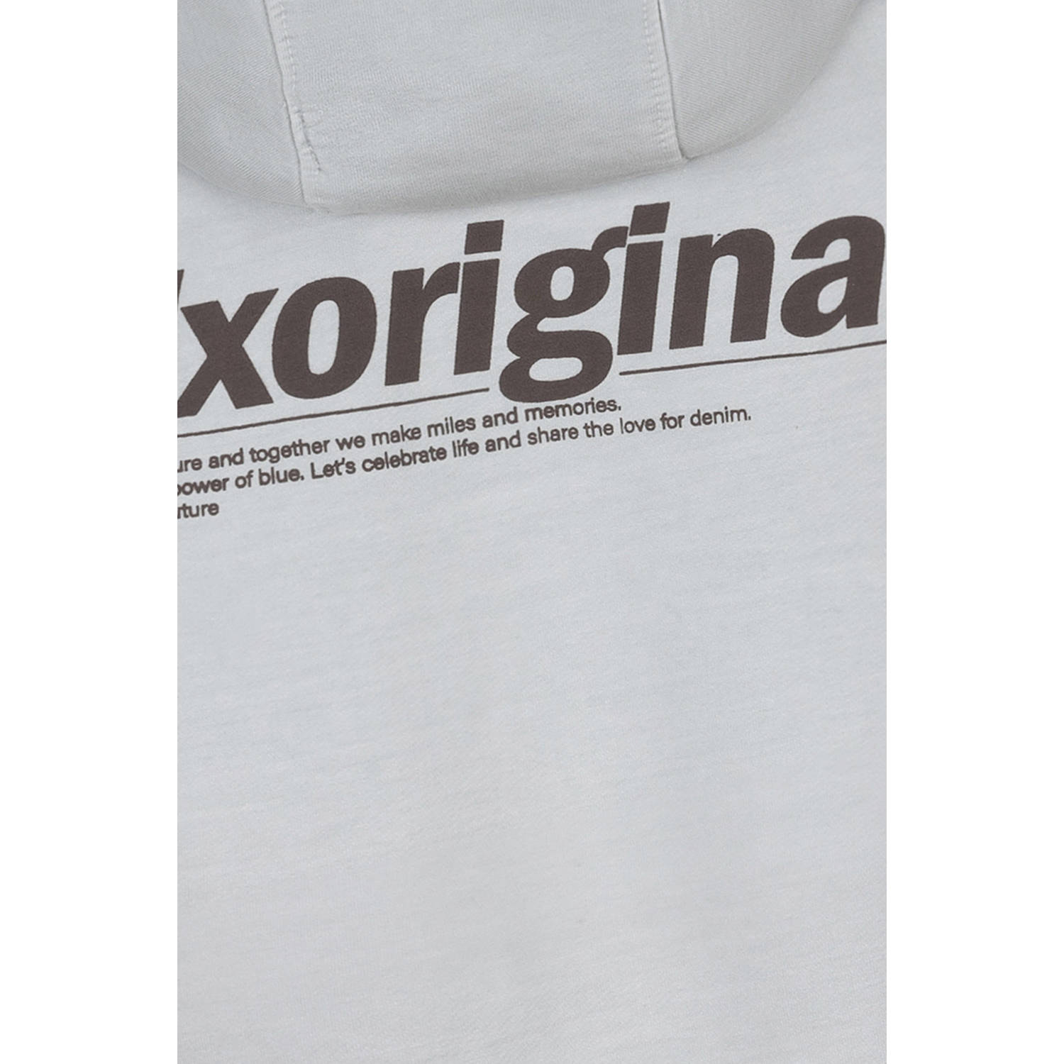Rellix hoodie met backprint lichtgrijs