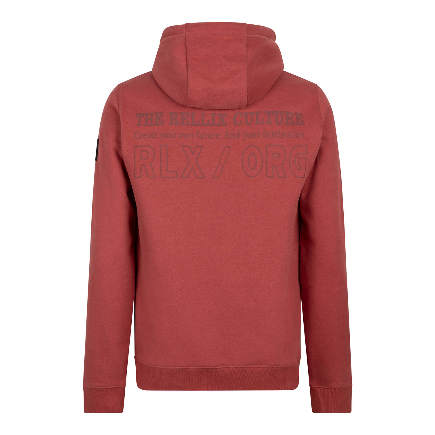 Rellix hoodie met logo steenrood