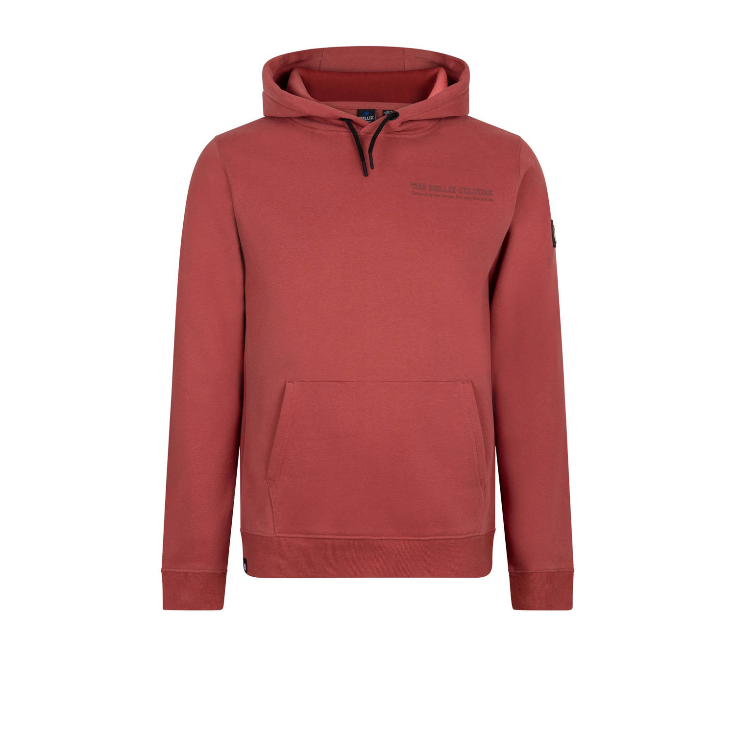 Rellix hoodie met logo steenrood