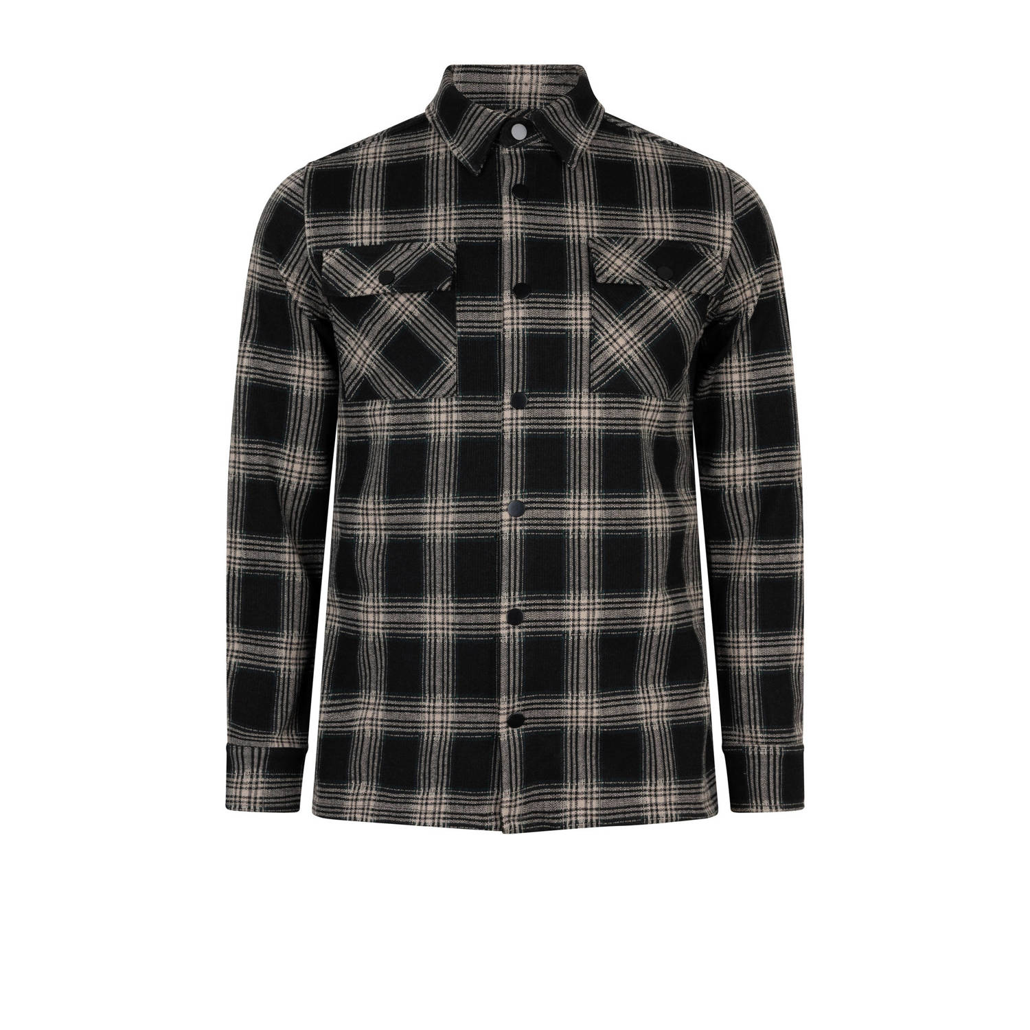 RELLIX Jongens Overhemden Shirt Jacket Big Check Zwart