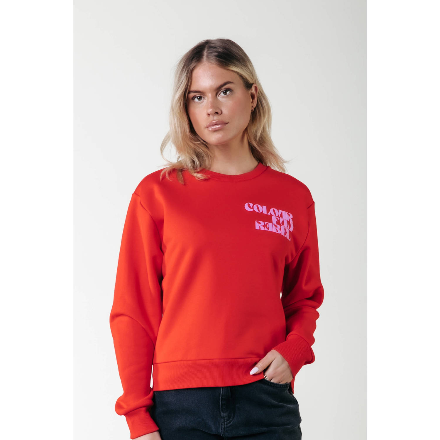 Colourful Rebel sweater rood