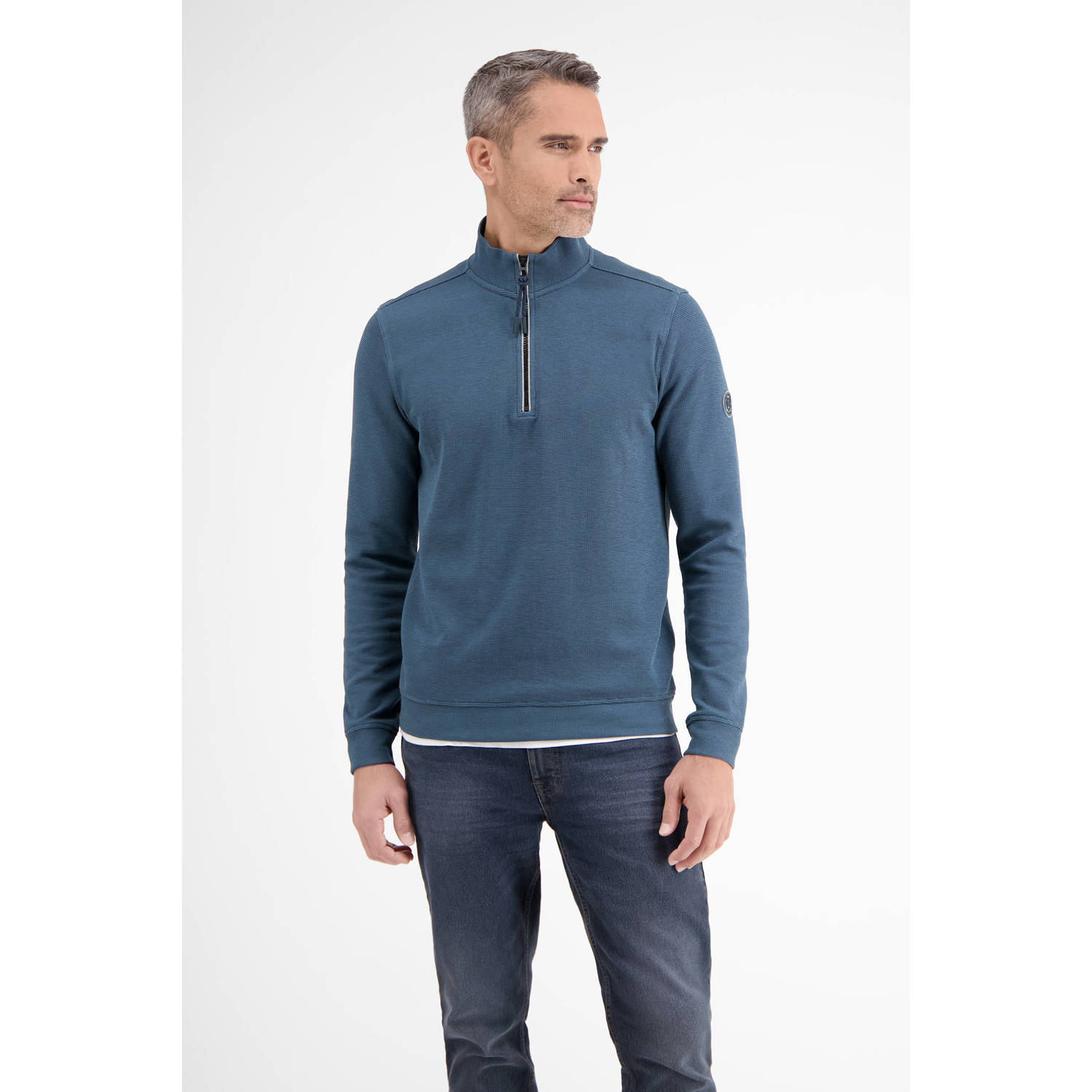 Lerros Sweatshirt met labelpatch model 'SELANIK'