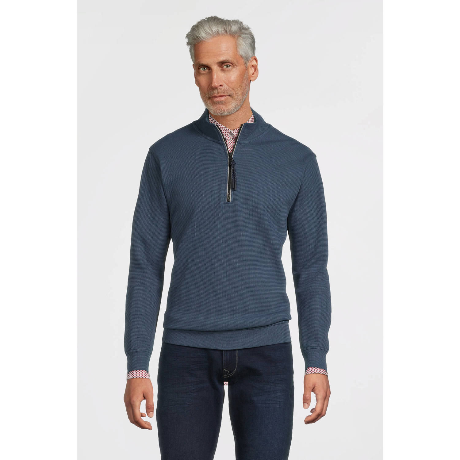 Lerros Sweatshirt met ritskraag