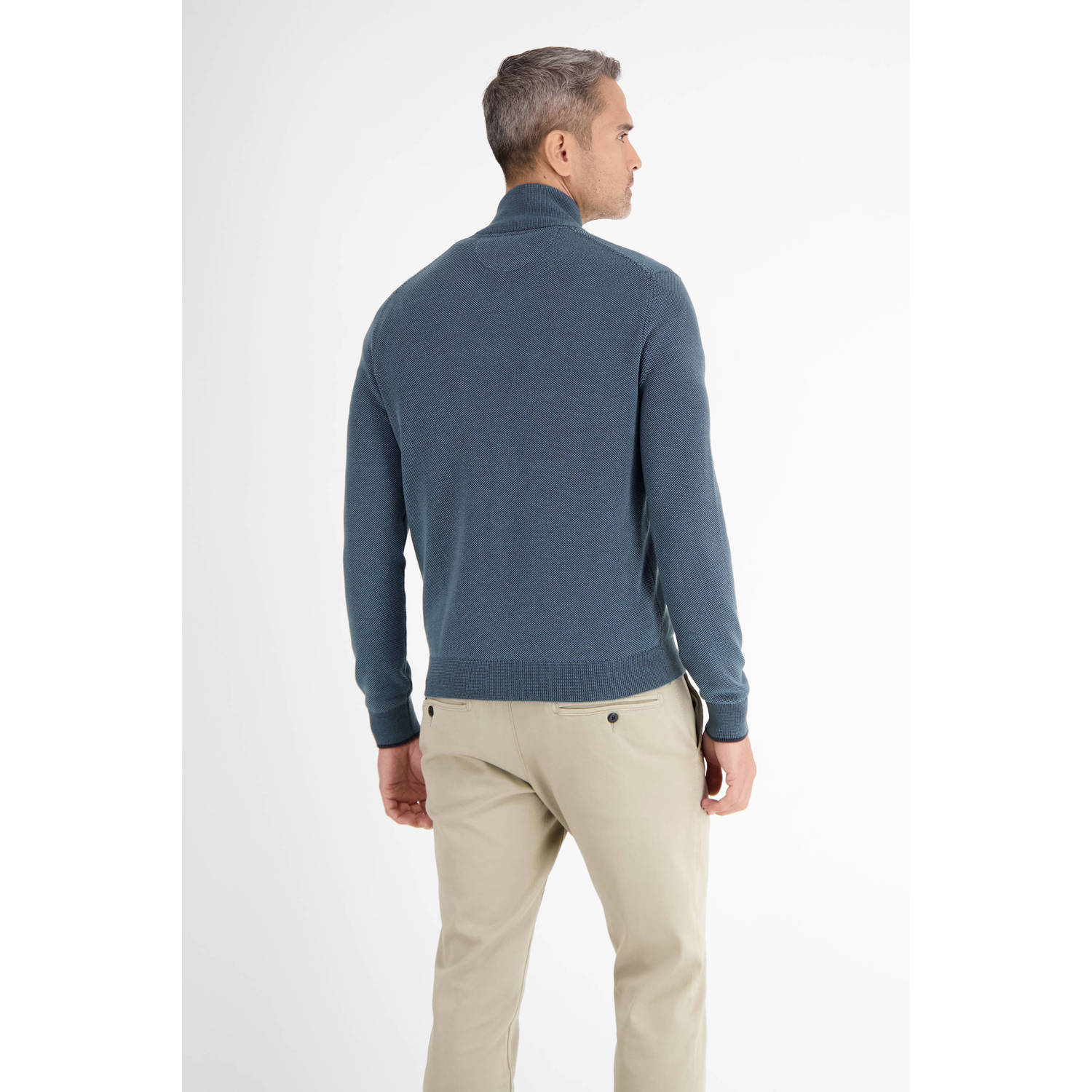 LERROS vest gebreid donkerblauw