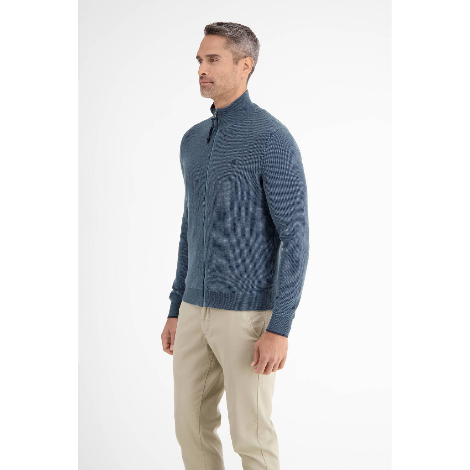 LERROS vest gebreid donkerblauw