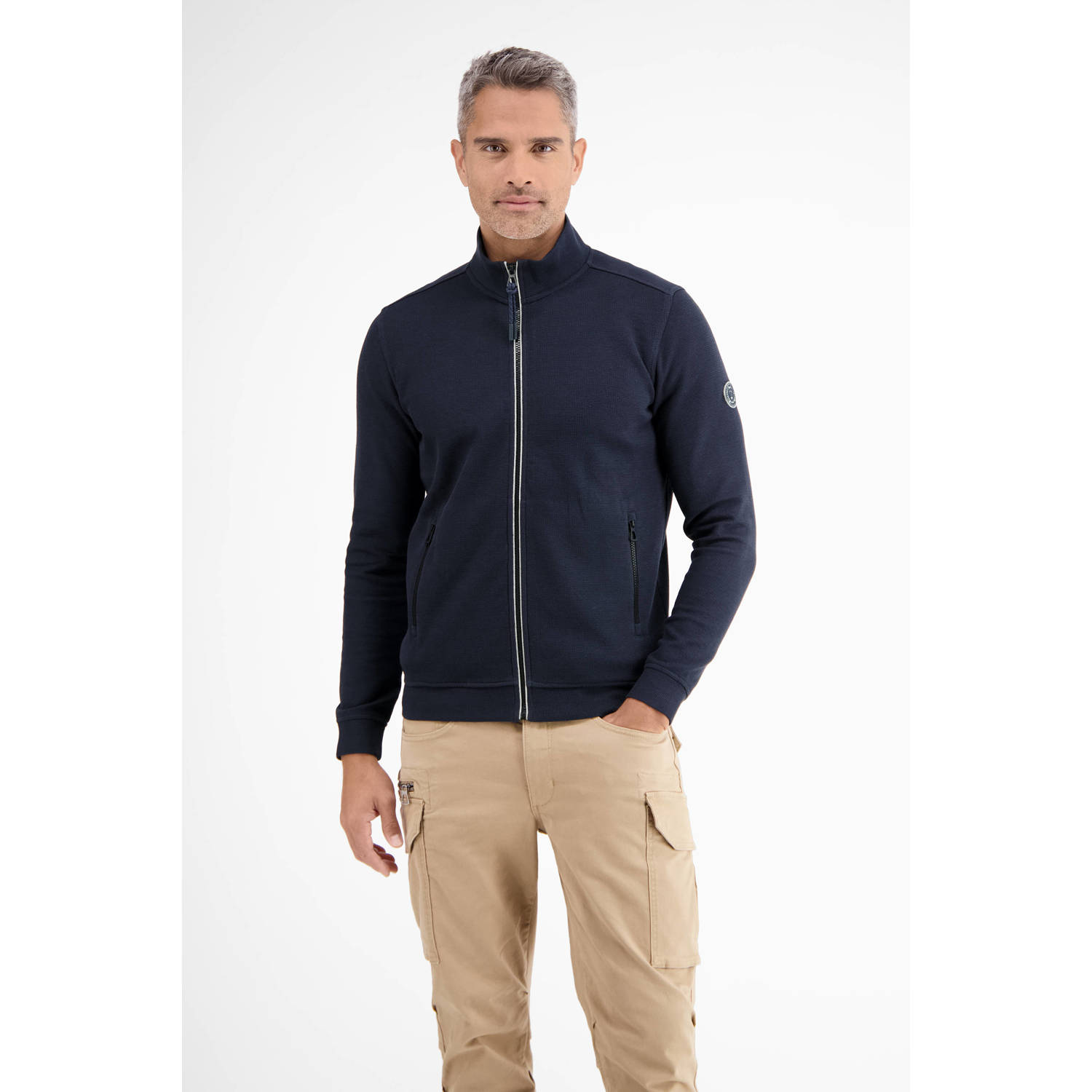 Lerros Sweatvest met opstaande kraag