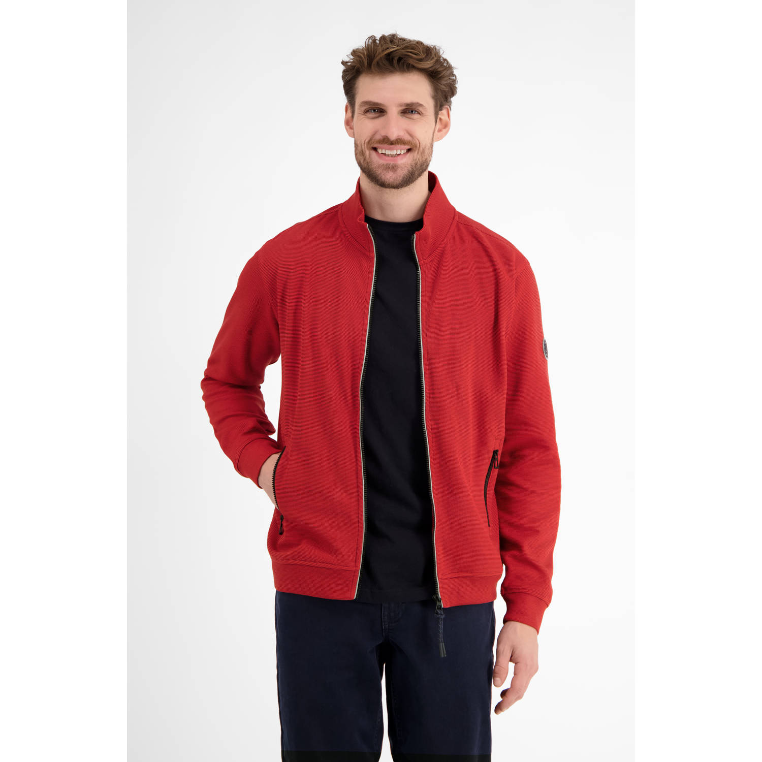 LERROS gebreid vest rood