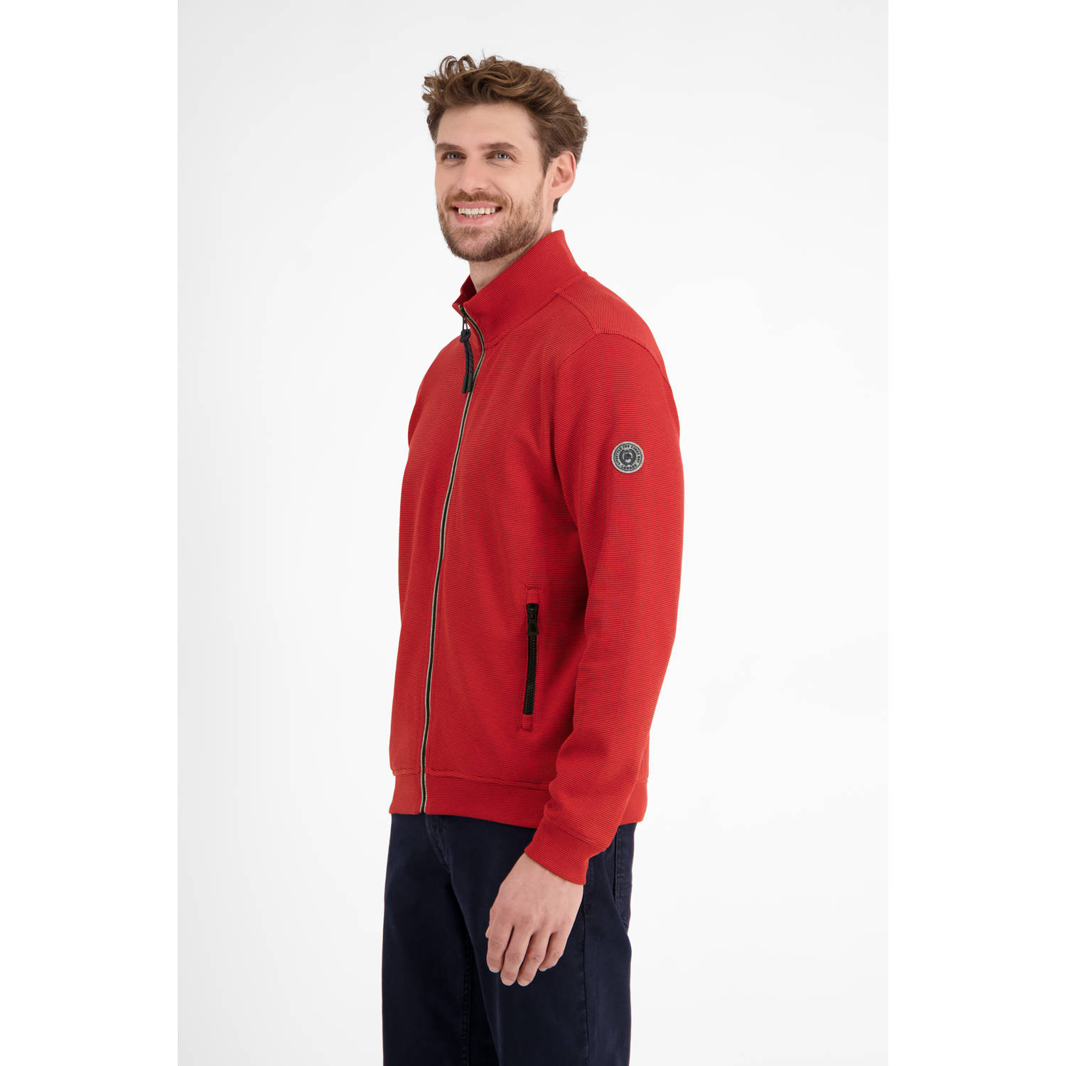 LERROS gebreid vest rood