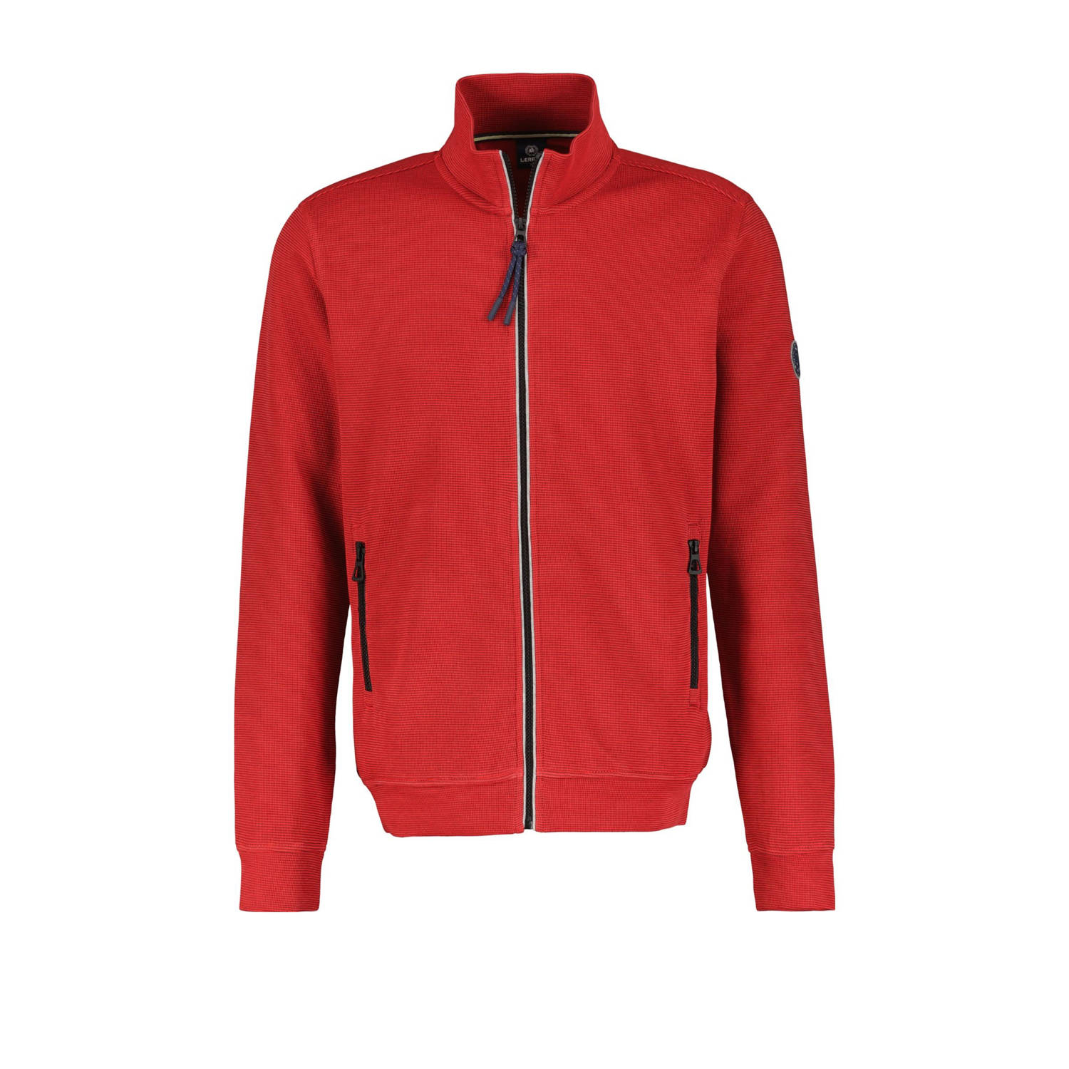 Lerros Sweatvest effen sweatshirt jack voor heren