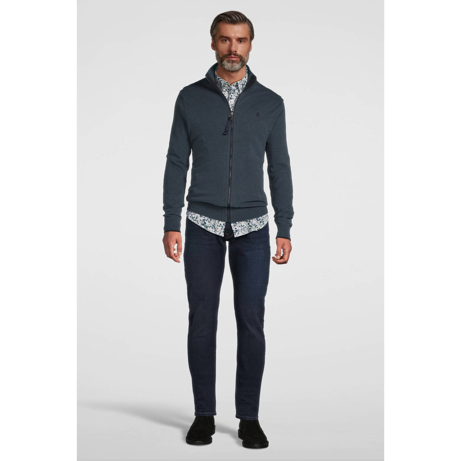 LERROS casual overhemd blauw