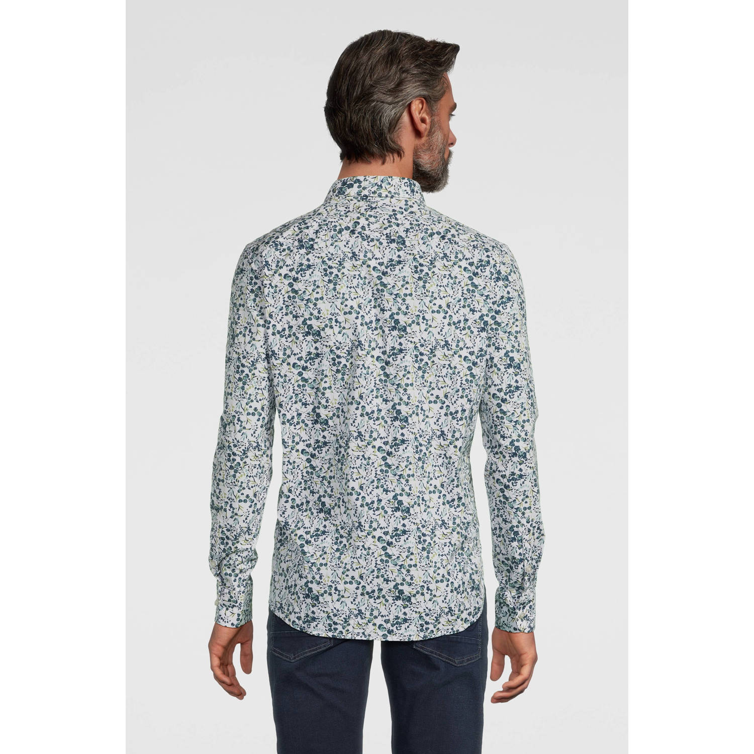 LERROS casual overhemd blauw