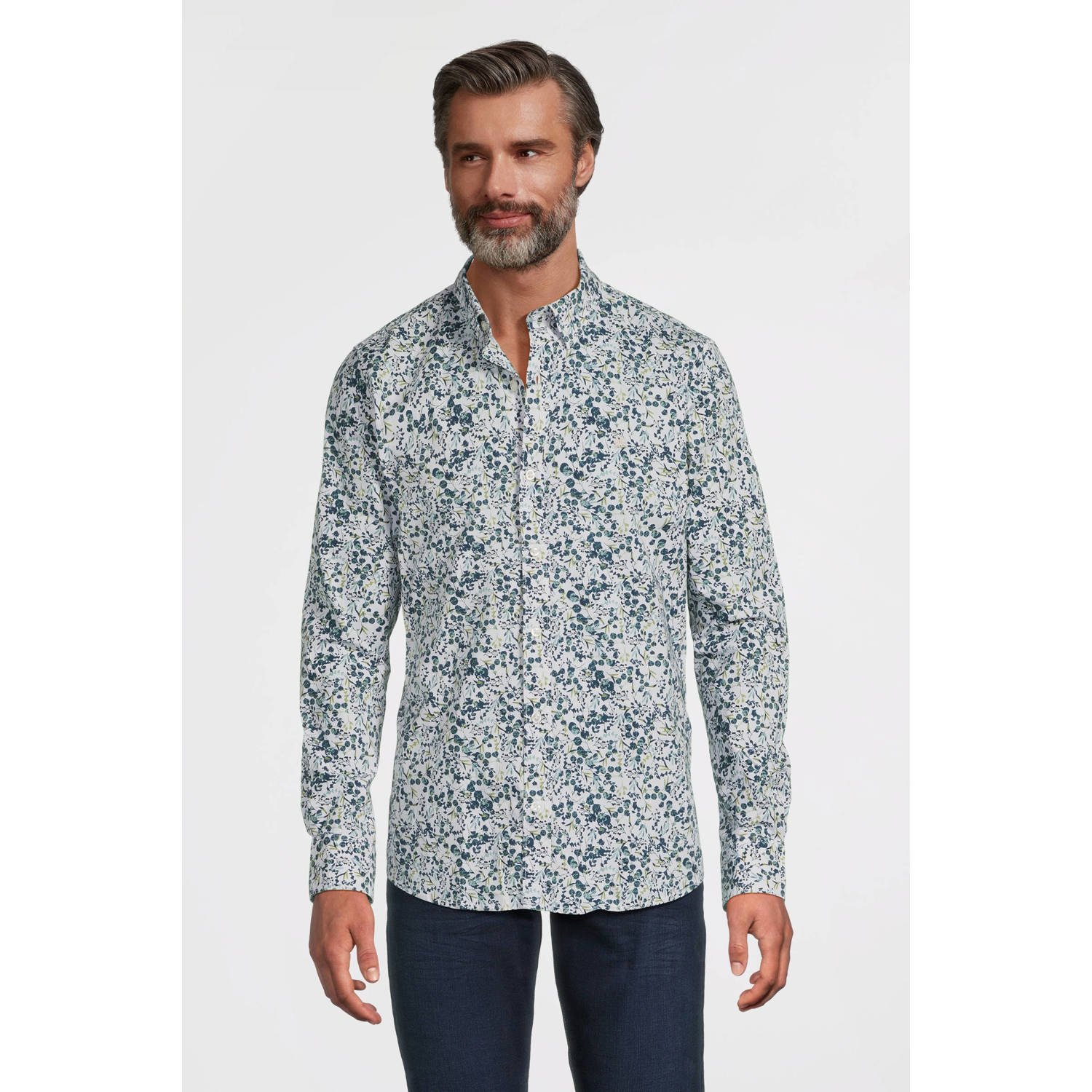 LERROS casual overhemd blauw