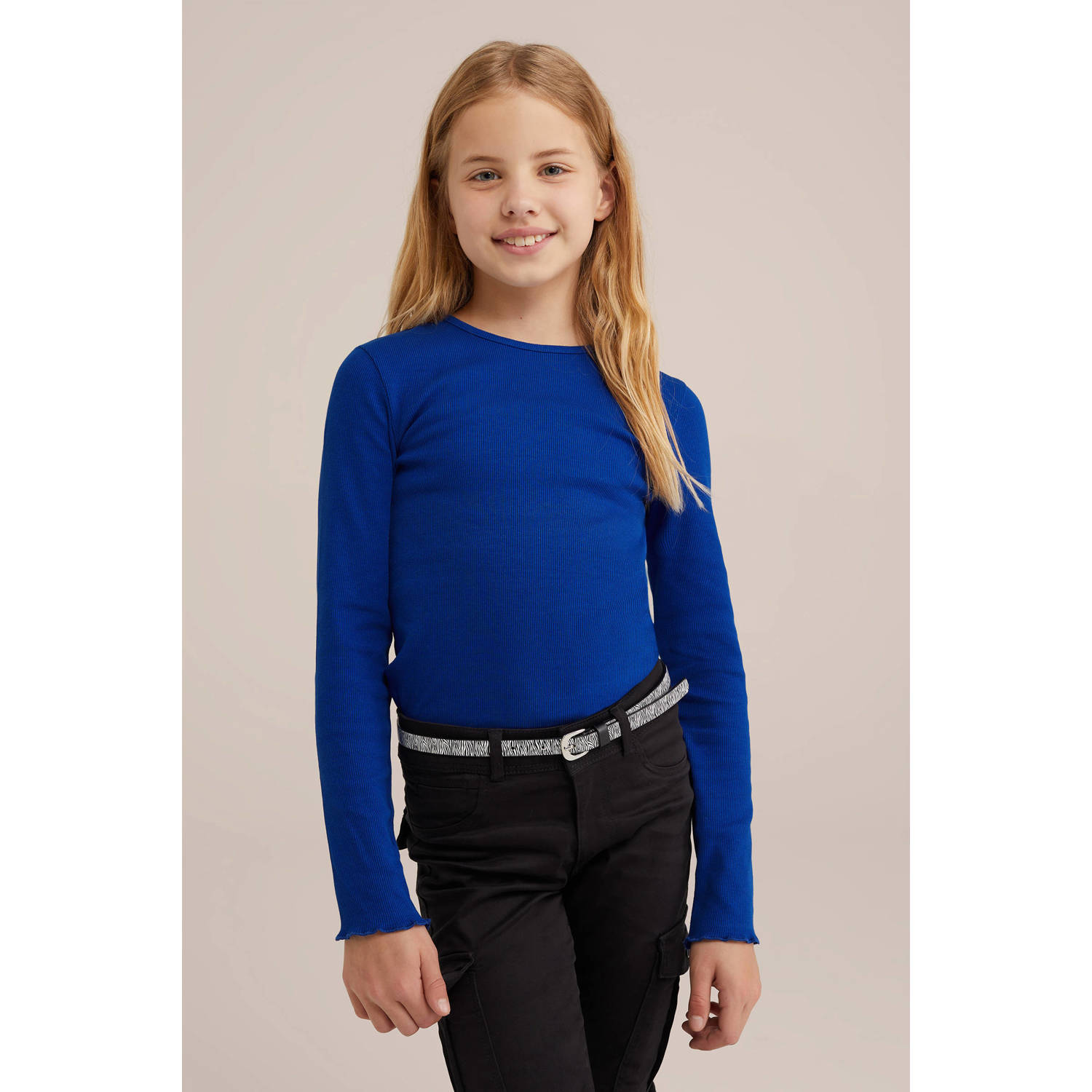 WE Fashion longsleeve hardblauw