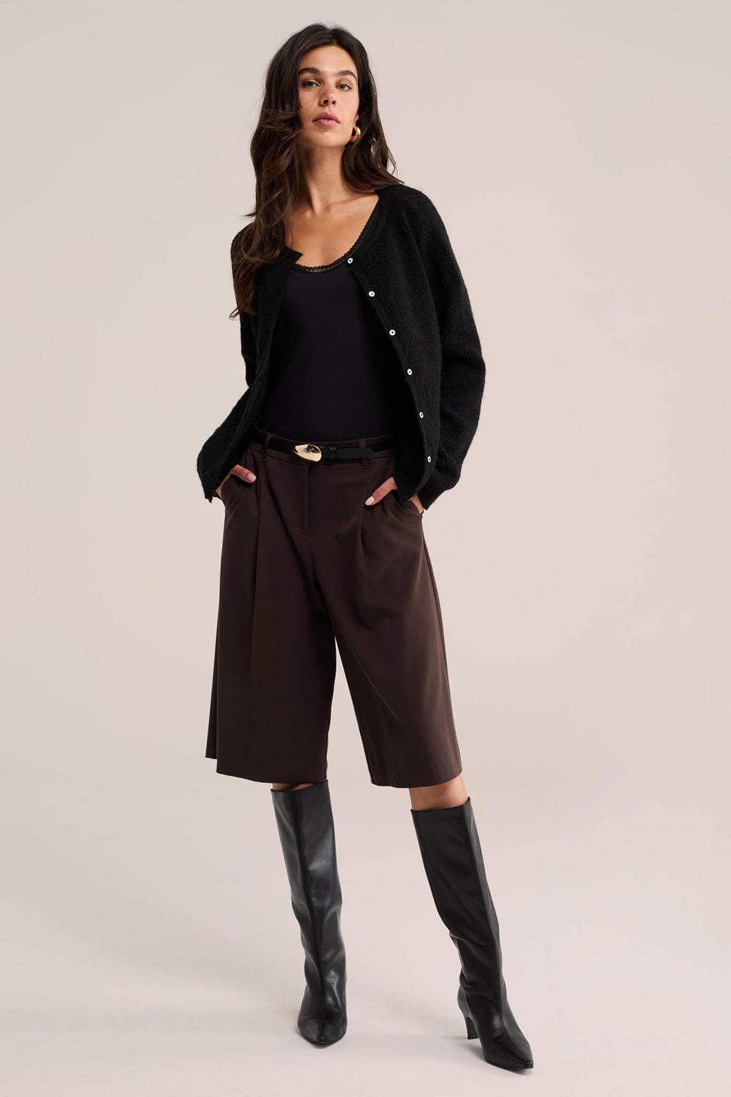 WE Fashion singlet zwart