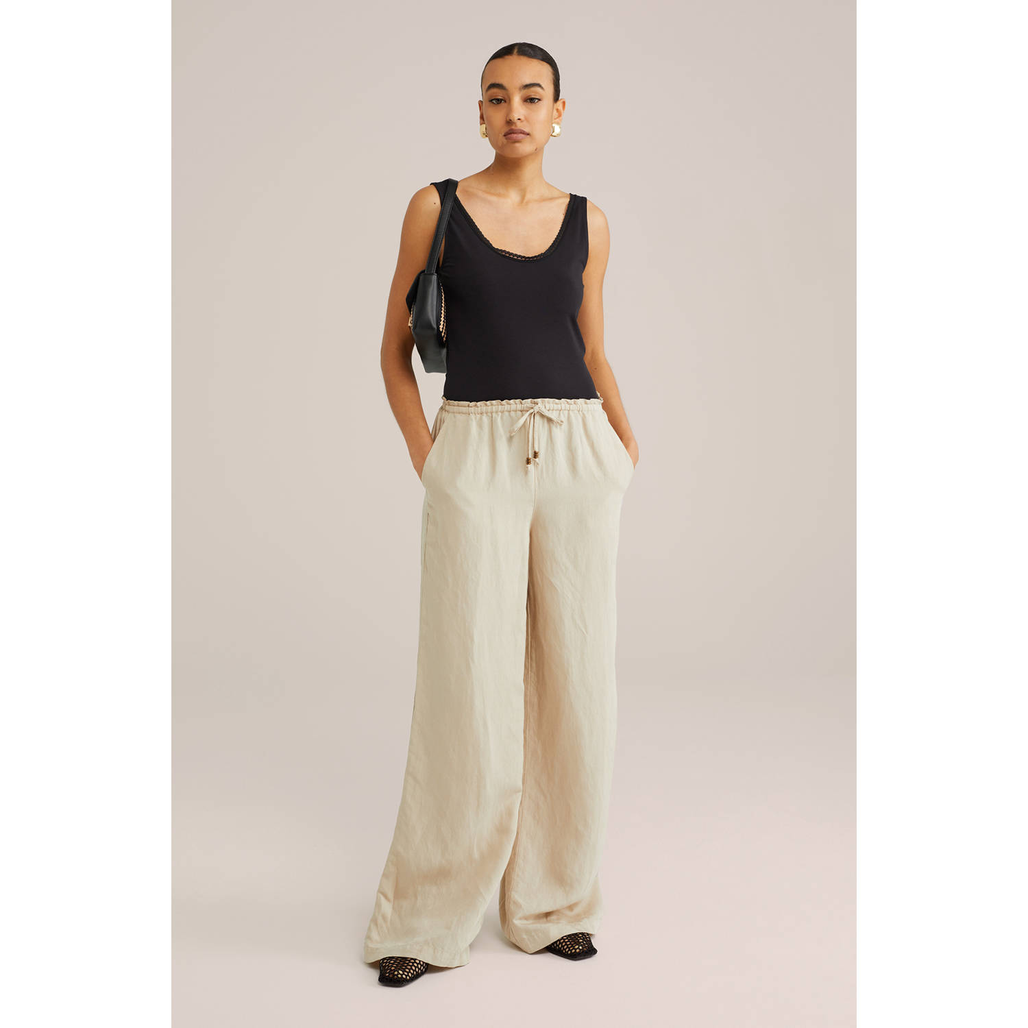 WE Fashion singlet zwart