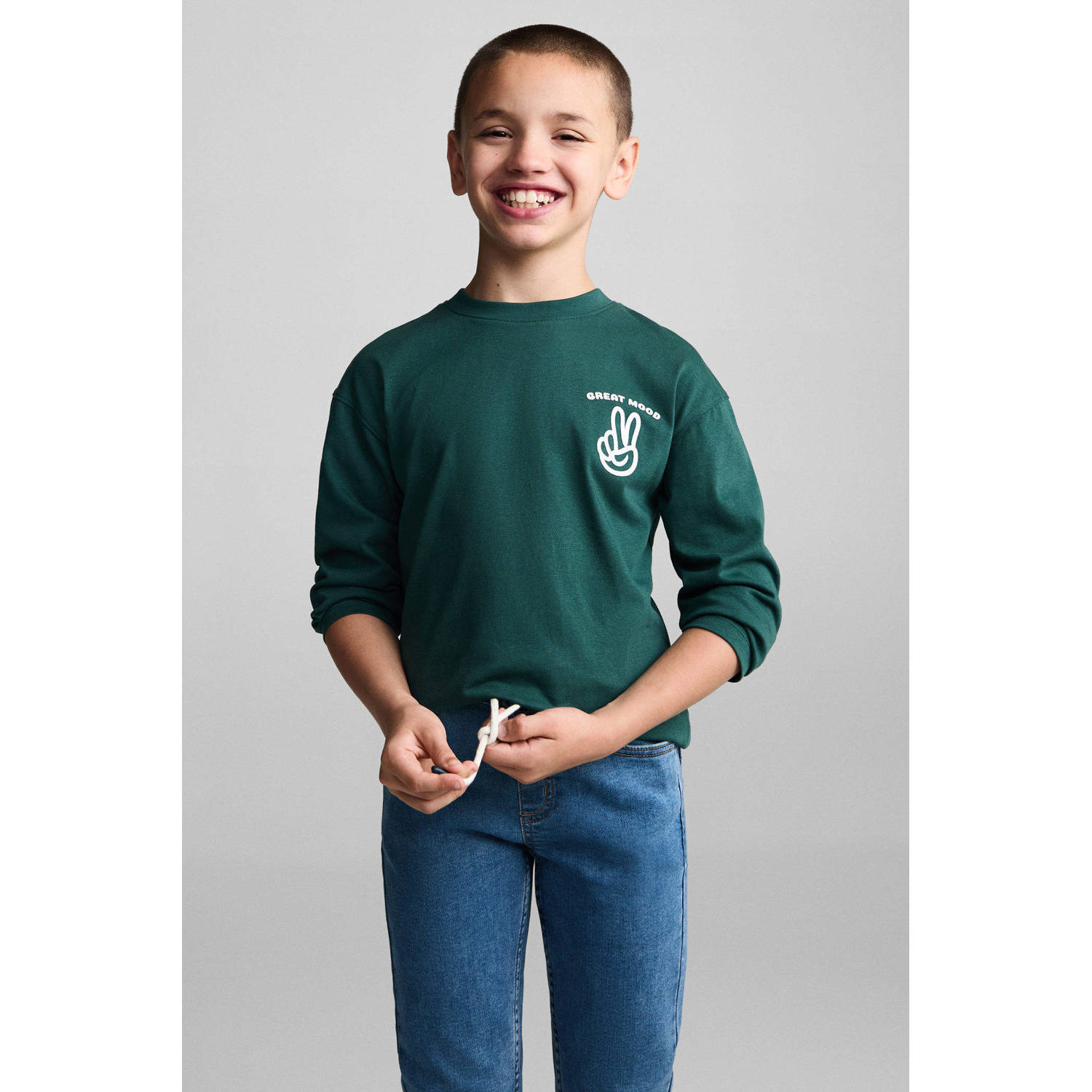 Mango Kids slim fit jeans medium blue