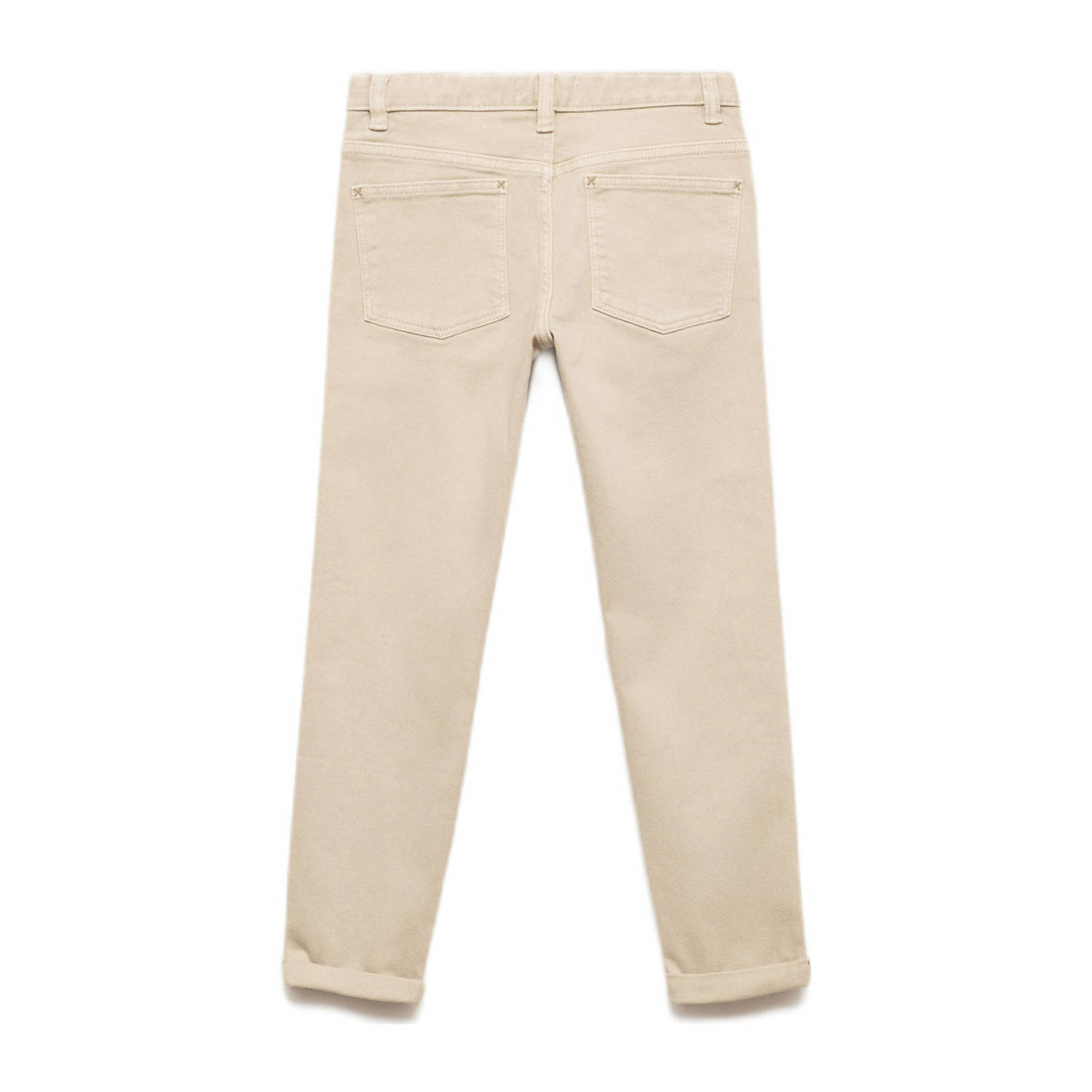 Mango Kids regular fit broek lichtbeige
