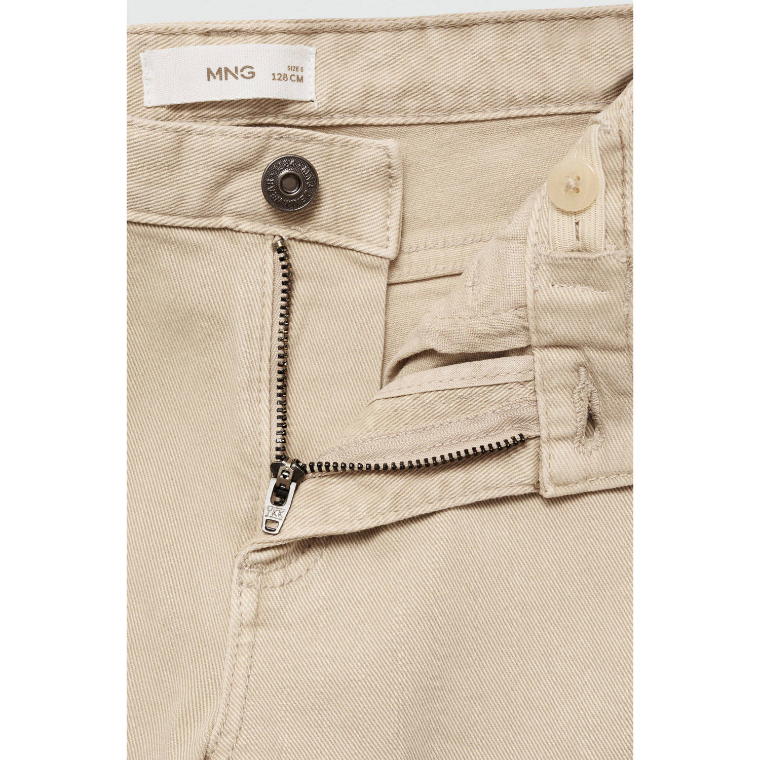 Mango Kids regular fit broek lichtbeige