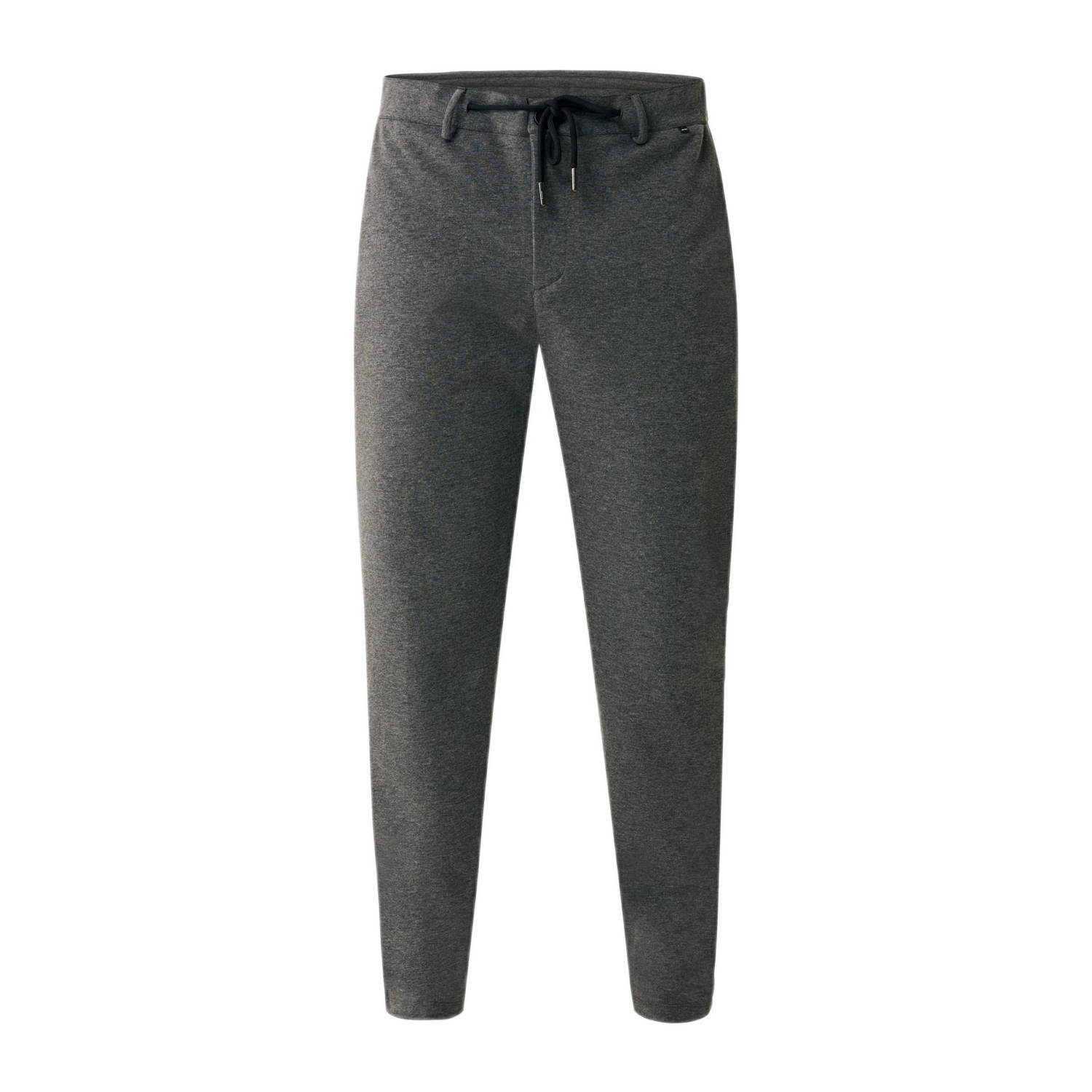 Mexx gemêleerde regular fit jersey broek anthracite melee