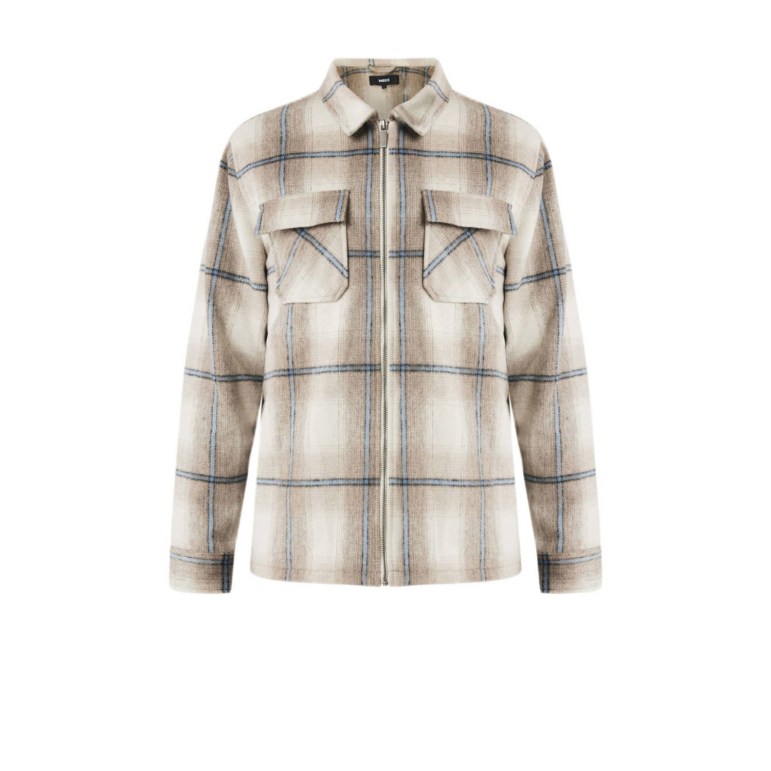 Mexx geruit overshirt cream