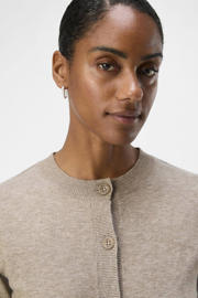 thumbnail: OBJECT gebreid vest OBJTHESS taupe