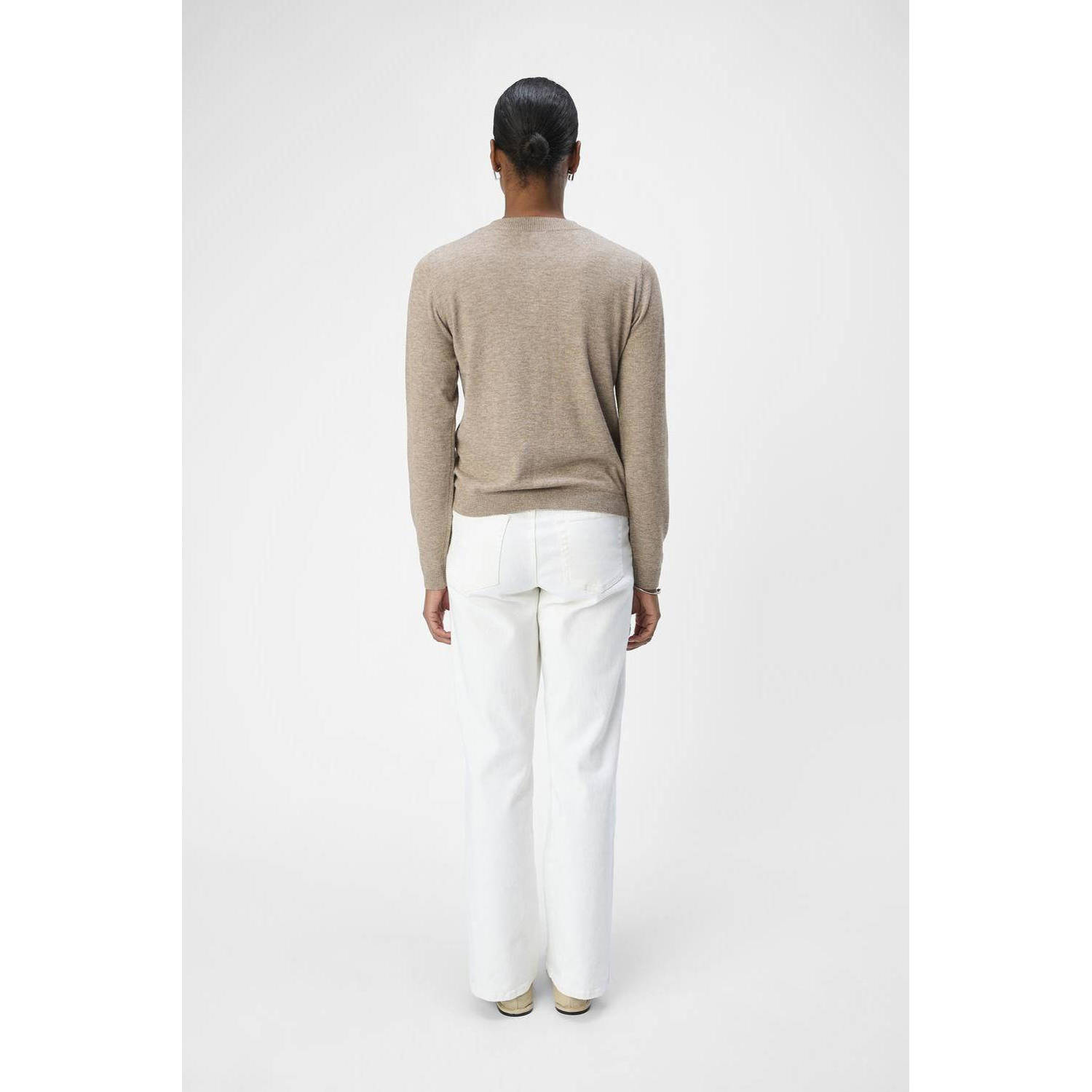 OBJECT gebreid vest OBJTHESS taupe