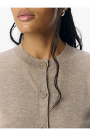 thumbnail: OBJECT gebreid vest OBJTHESS taupe