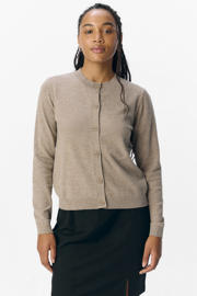 thumbnail: OBJECT gebreid vest OBJTHESS taupe