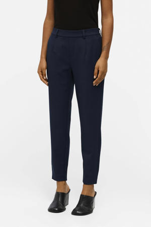slim fit pantalon OBJLISA donkerblauw