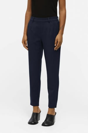 slim fit pantalon OBJLISA donkerblauw