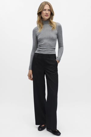 wide leg pantalon met krijtstreep OBJLISA