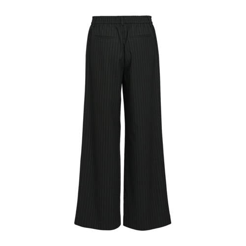 OBJECT wide leg pantalon met krijtstreep OBJLISA afbeelding