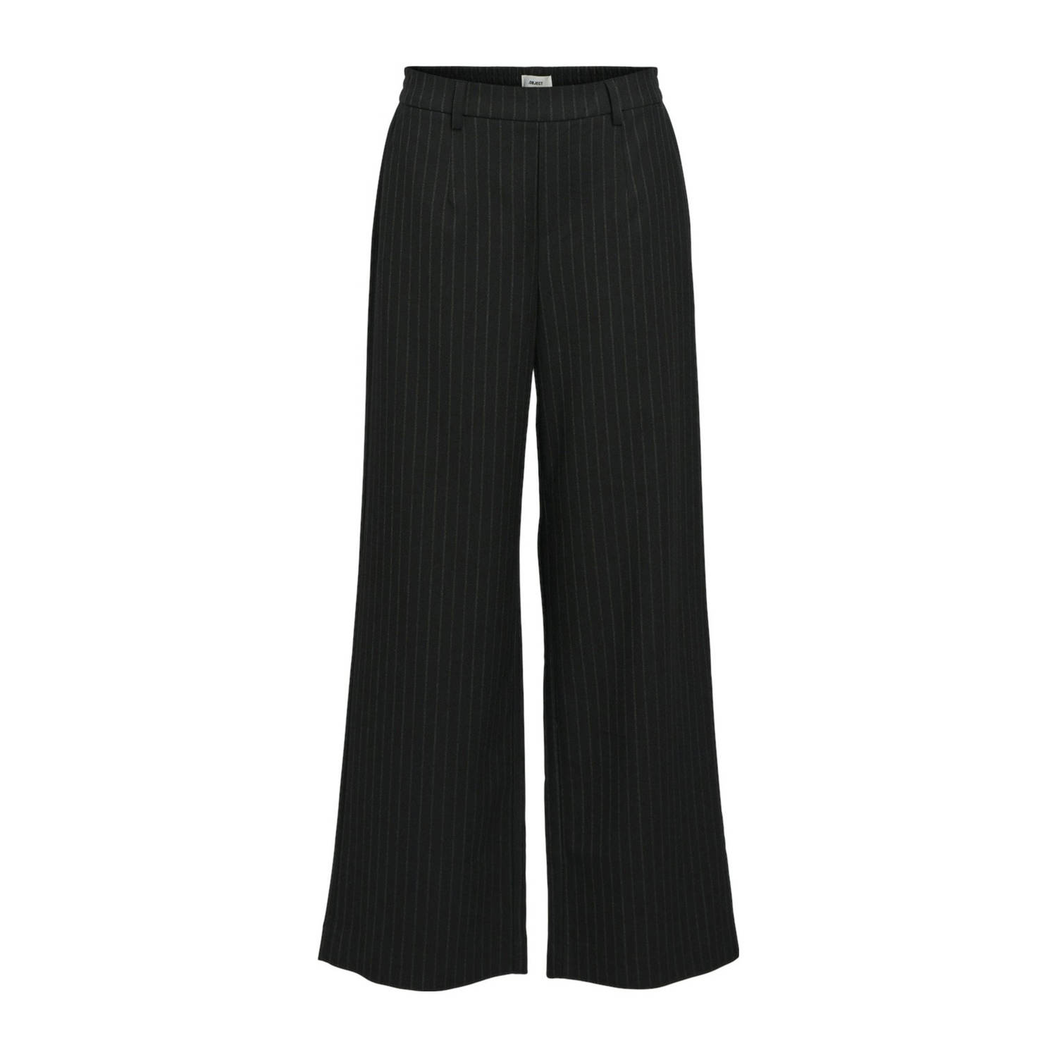 OBJECT wide leg pantalon met krijtstreep OBJLISA