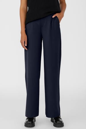 wide leg pantalon OBJLISA donkerblauw