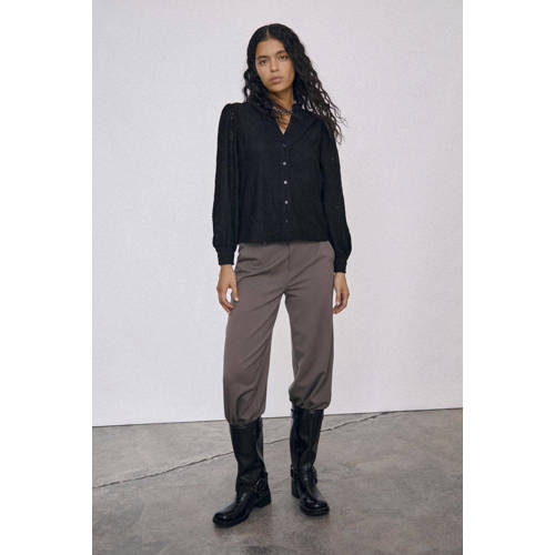 OBJECT blouse OBJFEODORA zwart afbeelding