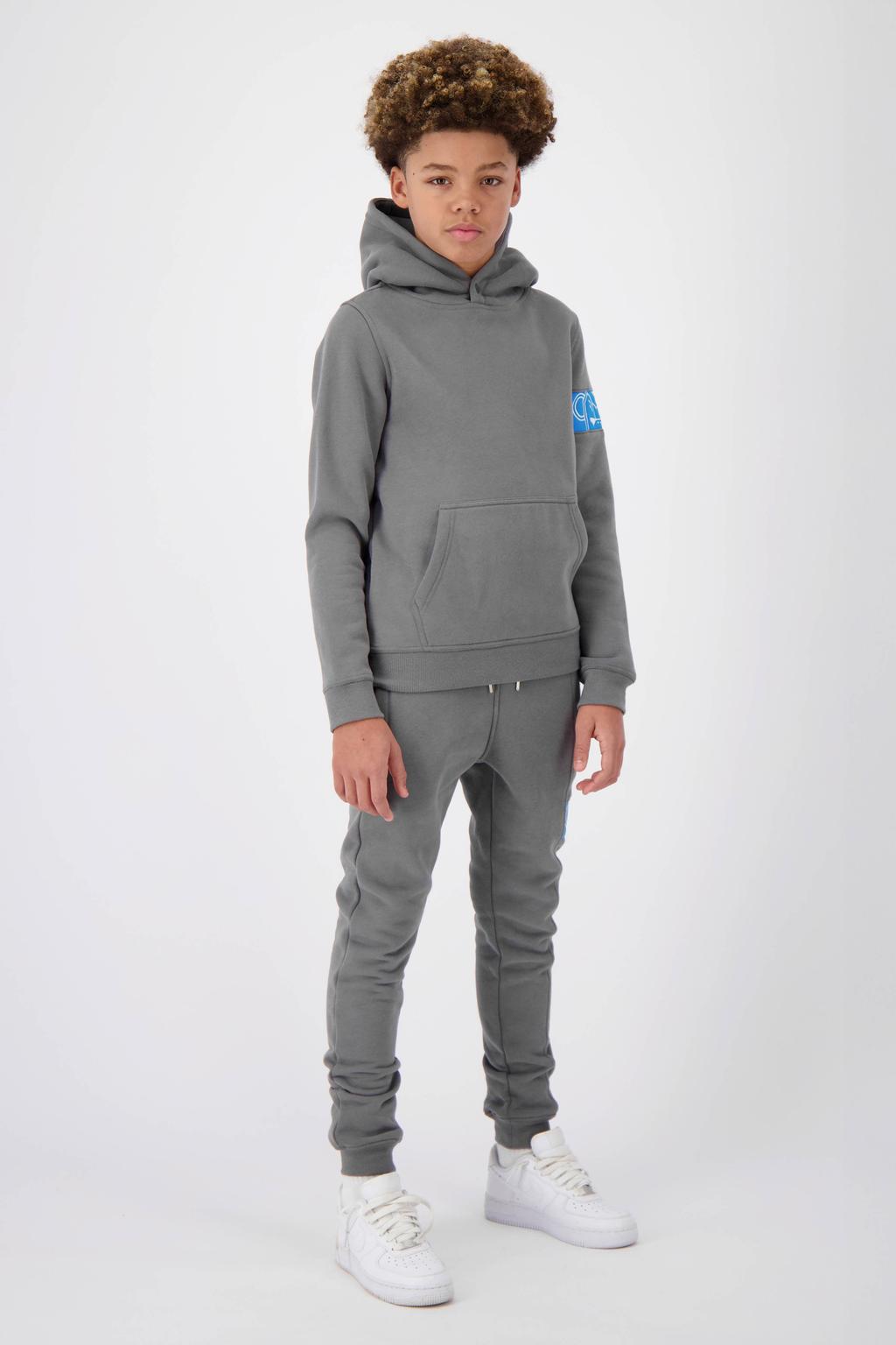 Grijs en blauwe jongens BLACK BANANAS hoodie en borduursels van polyester met lange mouwen en capuchon