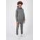 BLACK BANANAS hoodie JR. COMMANDER met contrastbies en borduursels grijs/blauw