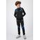 BLACK BANANAS sweatvest JR. COMPOUND met contrastbies en 3D applicatie zwart/blauw