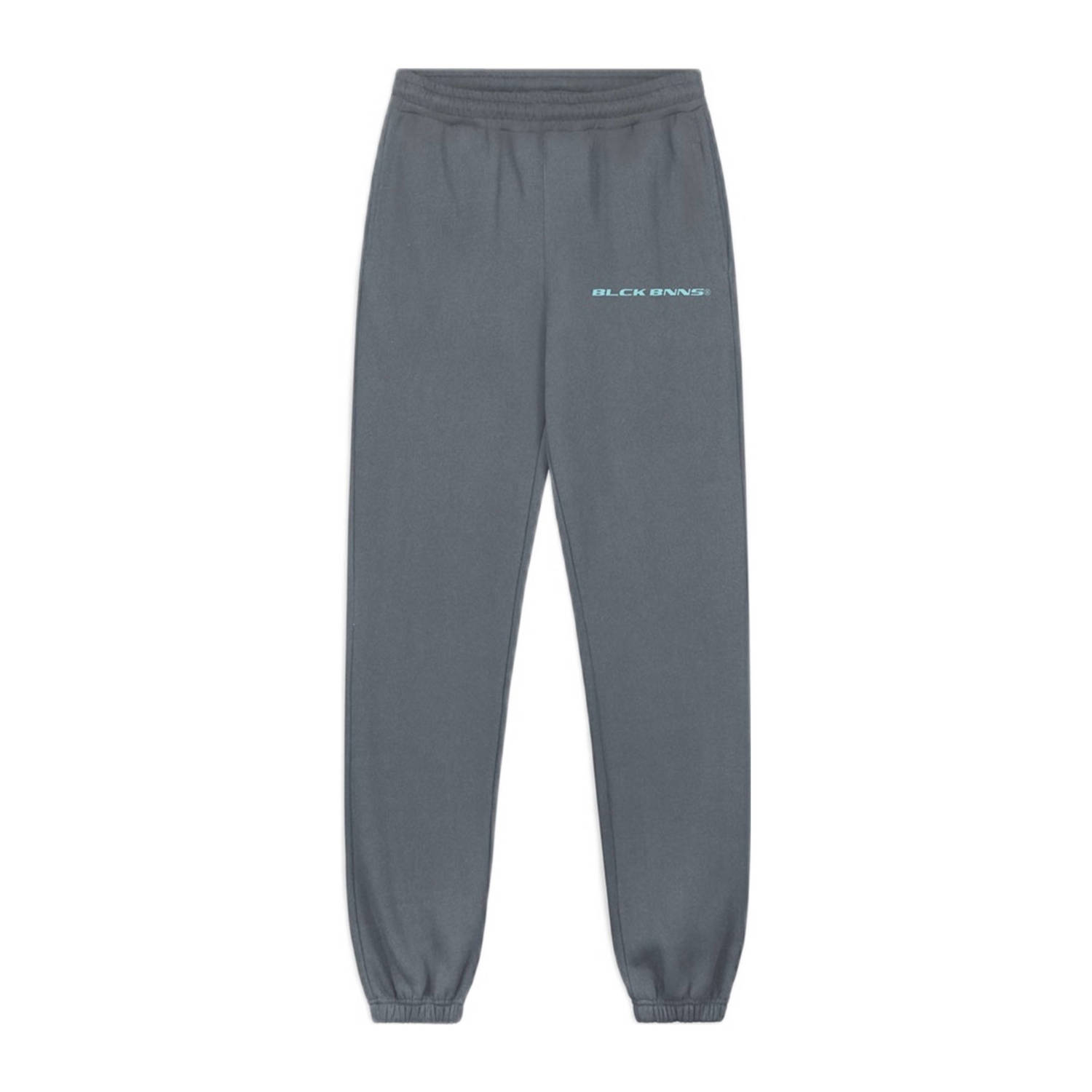 BLACK BANANAS relaxed joggingbroek JR. 3D SWEATPANTS met logo donkergrijs