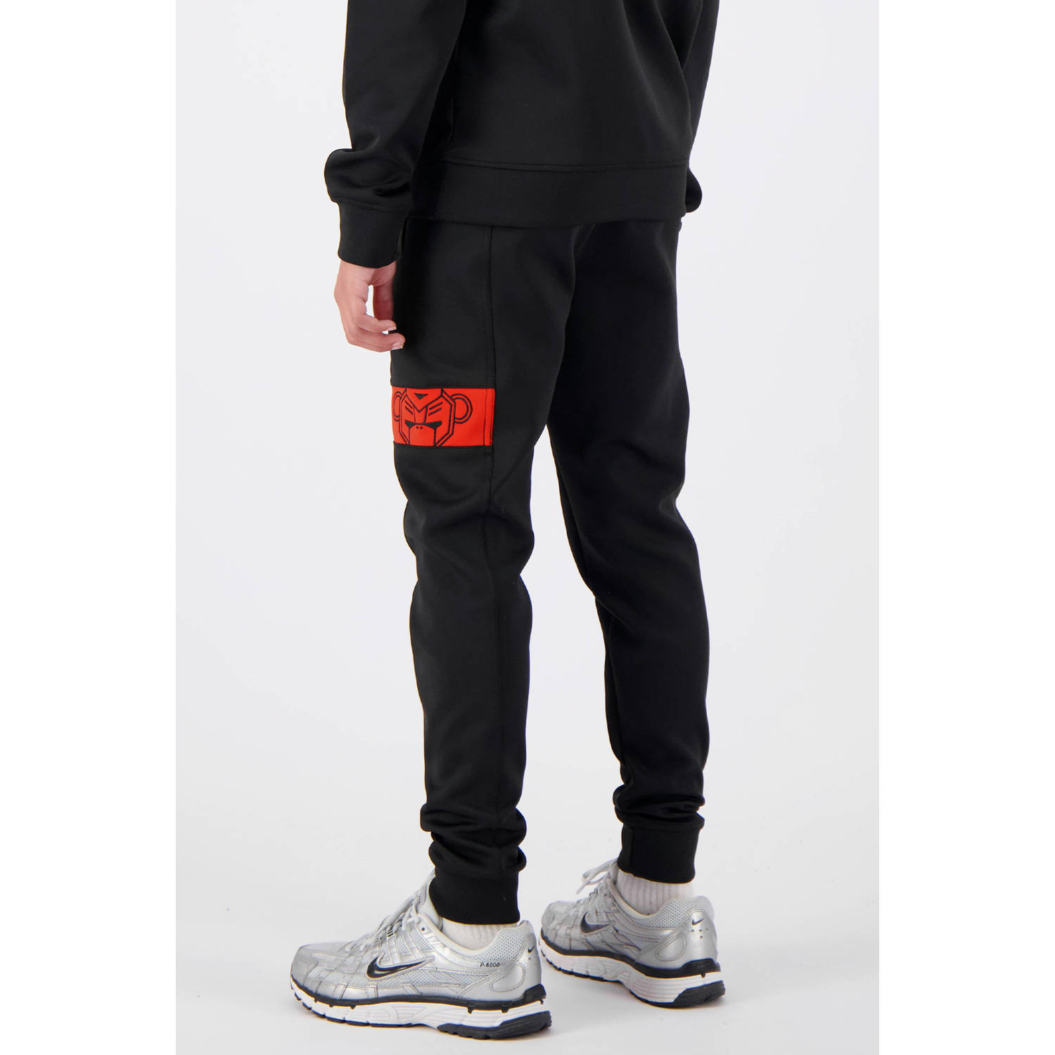 BLACK BANANAS regular fit joggingbroek JR. COMMANDER zwart rood