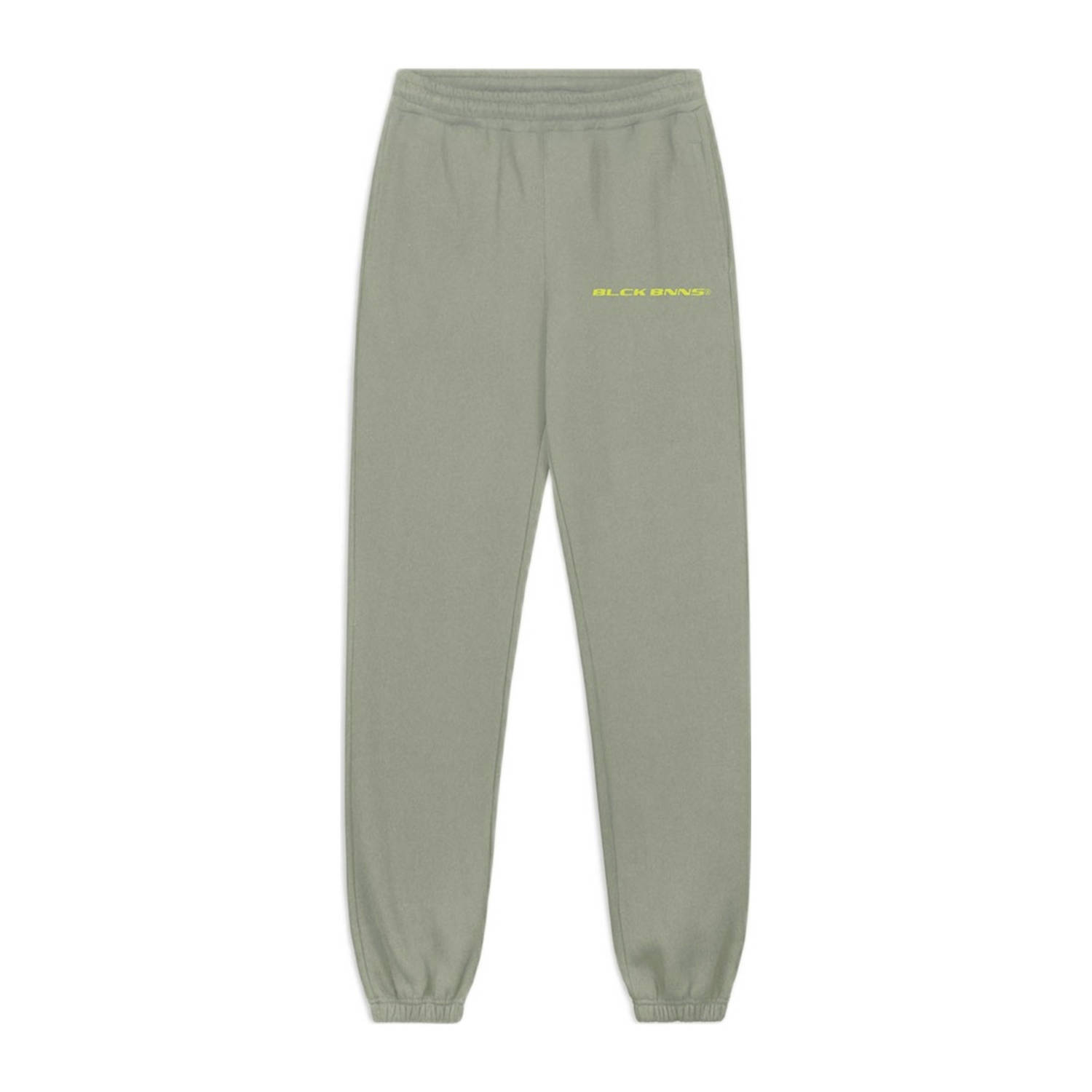 BLACK BANANAS relaxed joggingbroek JR. 3D SWEATPANTS met logo grijsgroen
