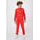BLACK BANANAS sweater JR. TAPED ANORAK met contrastbies en 3D applicatie fel rood