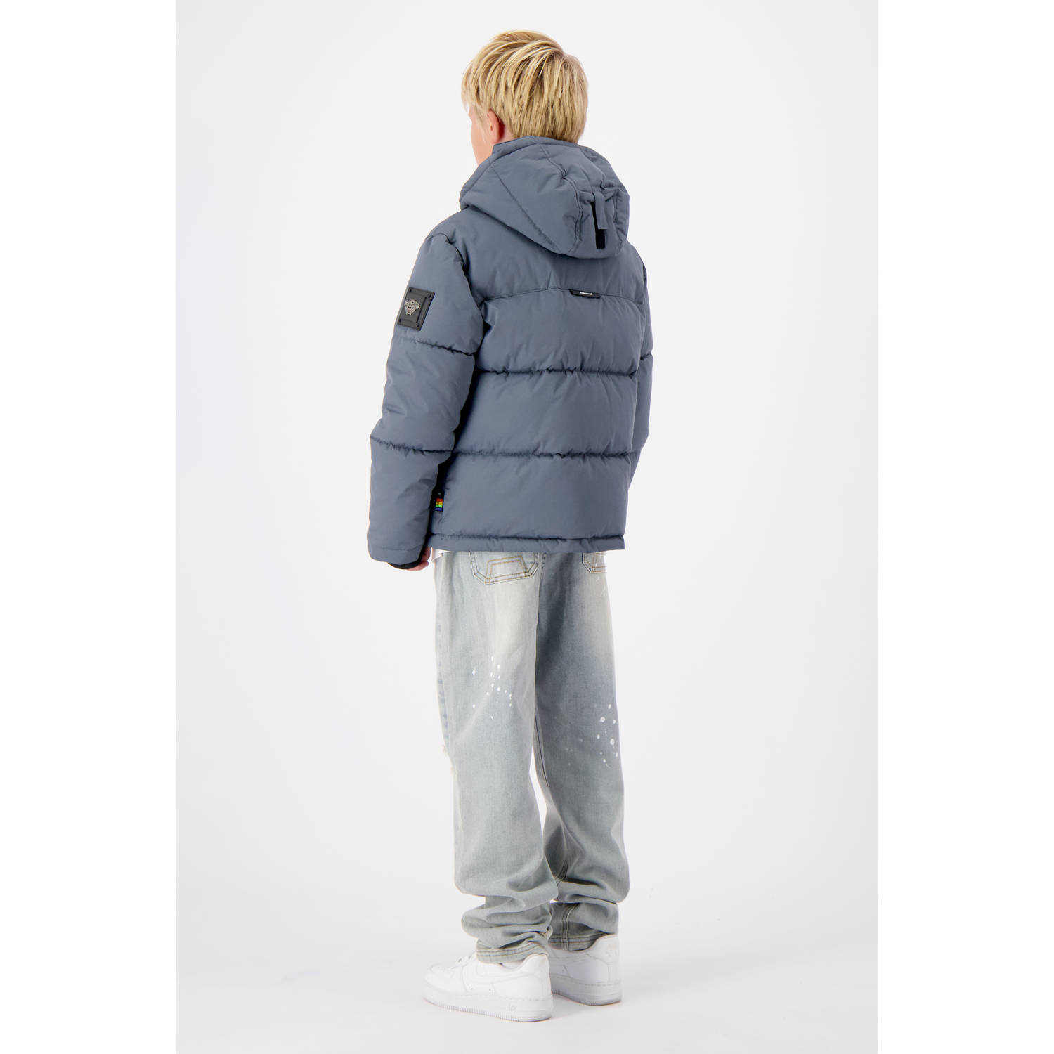BLACK BANANAS gewatteerde winterjas JR. SONIK PLATE JACKET grijs