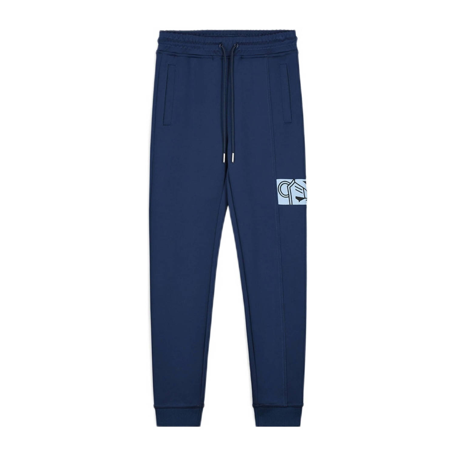 BLACK BANANAS regular fit joggingbroek JR. COMMANDER donkerblauw lichtblauw