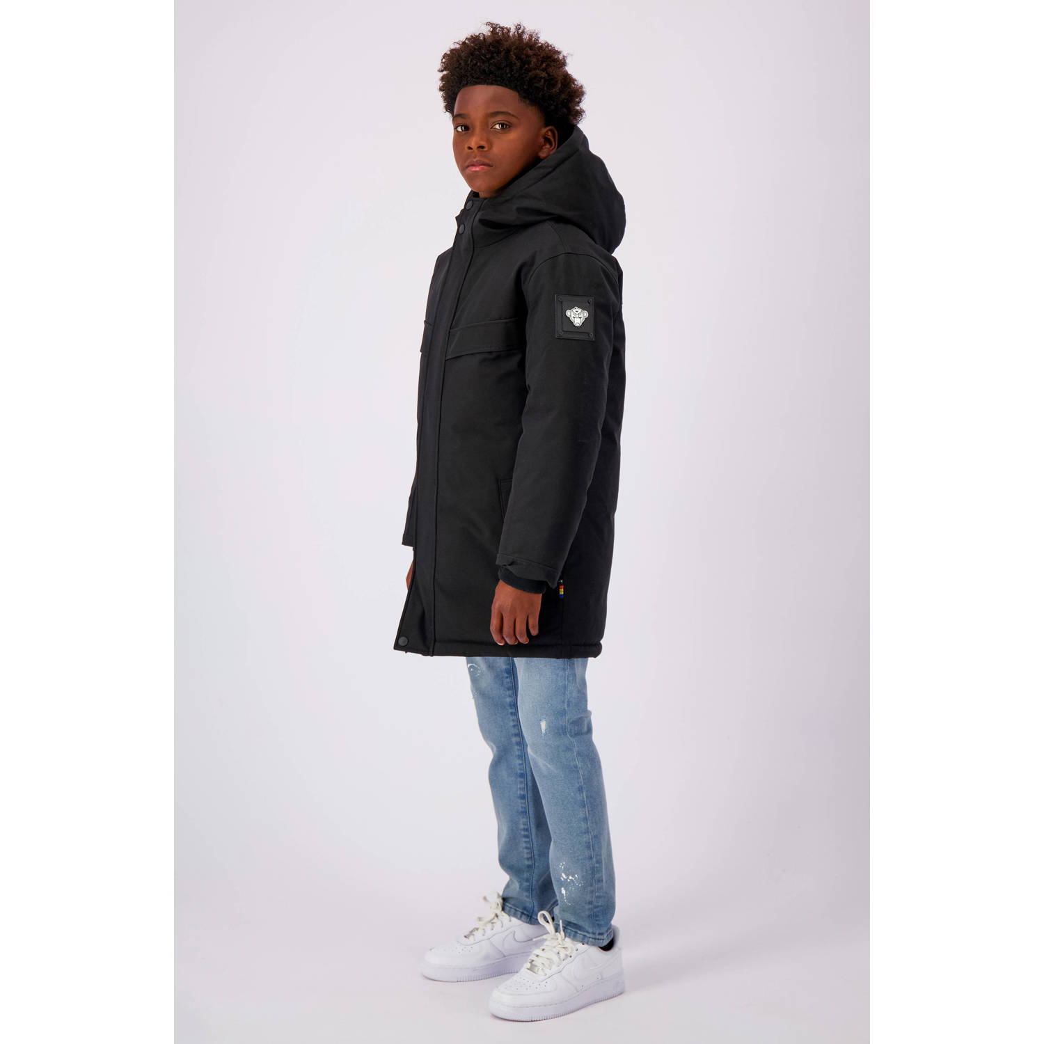 BLACK BANANAS winterjas JR. PARKA PLATE JACKET zwart