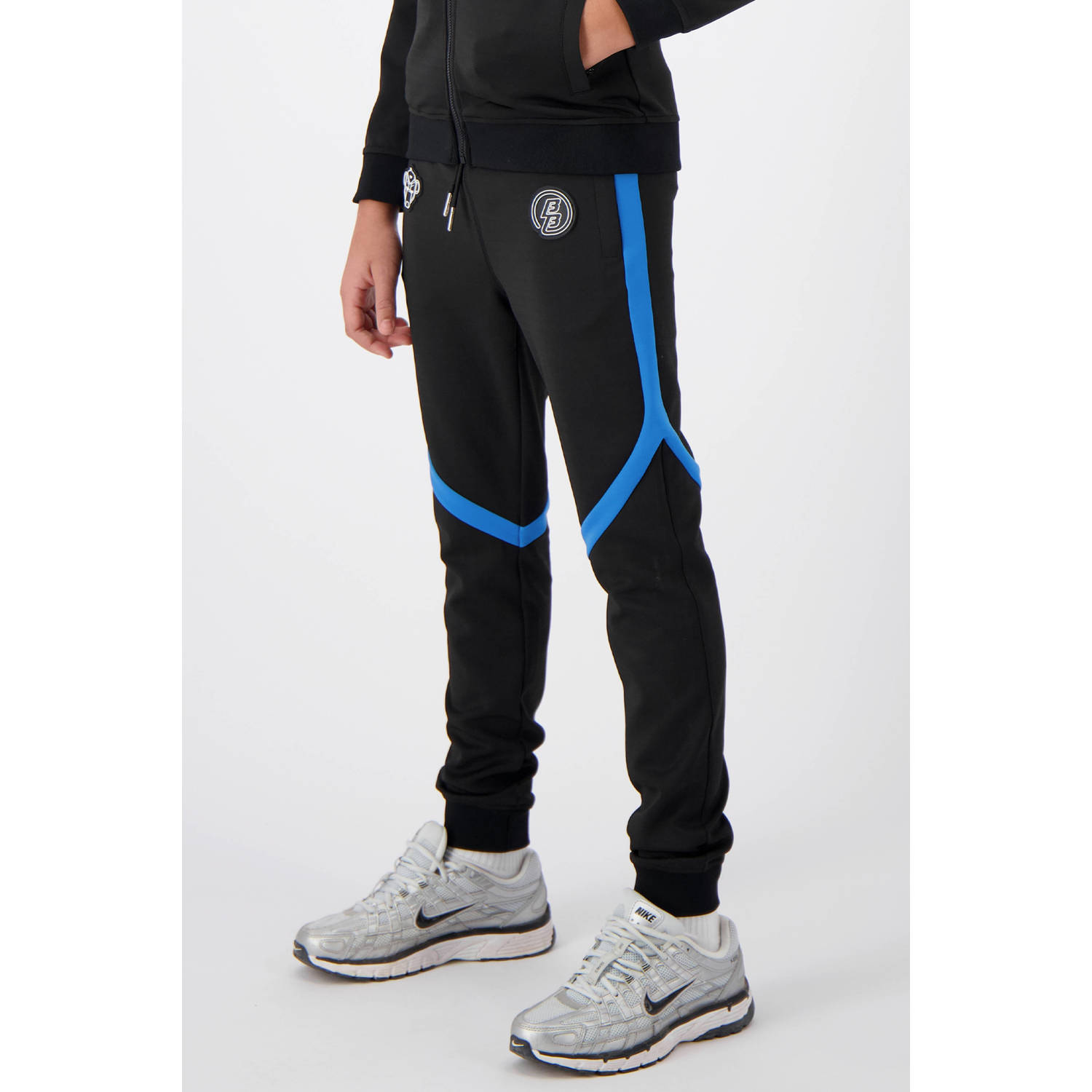 BLACK BANANAS regular fit joggingbroek JR. COMPOUND TRACKPANTS zwart blauw