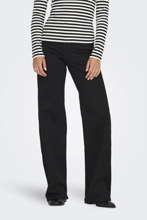 high waist wide leg jeans ONLMADISON black denim