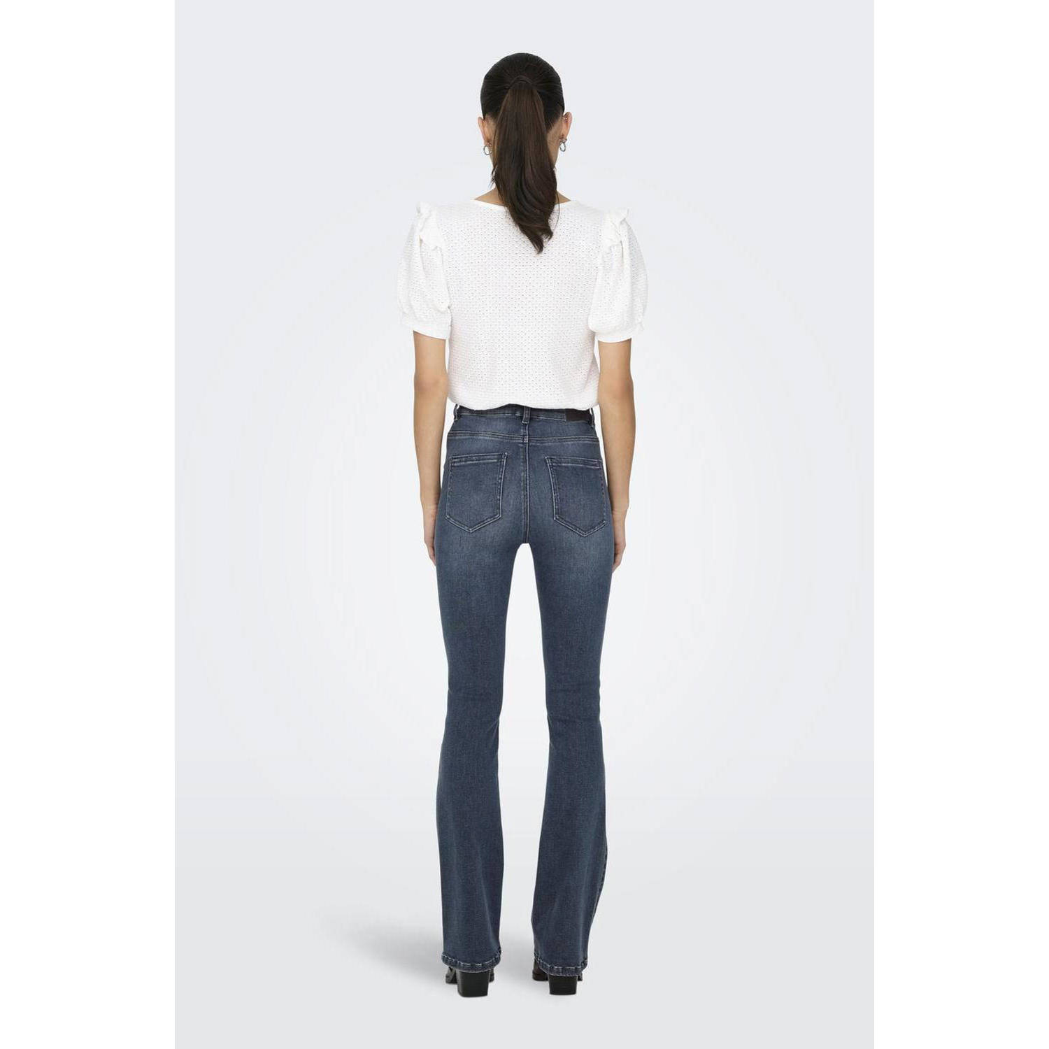 ONLY high waist flared jeans ONLMILA dark blue denim